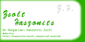 zsolt haszonits business card